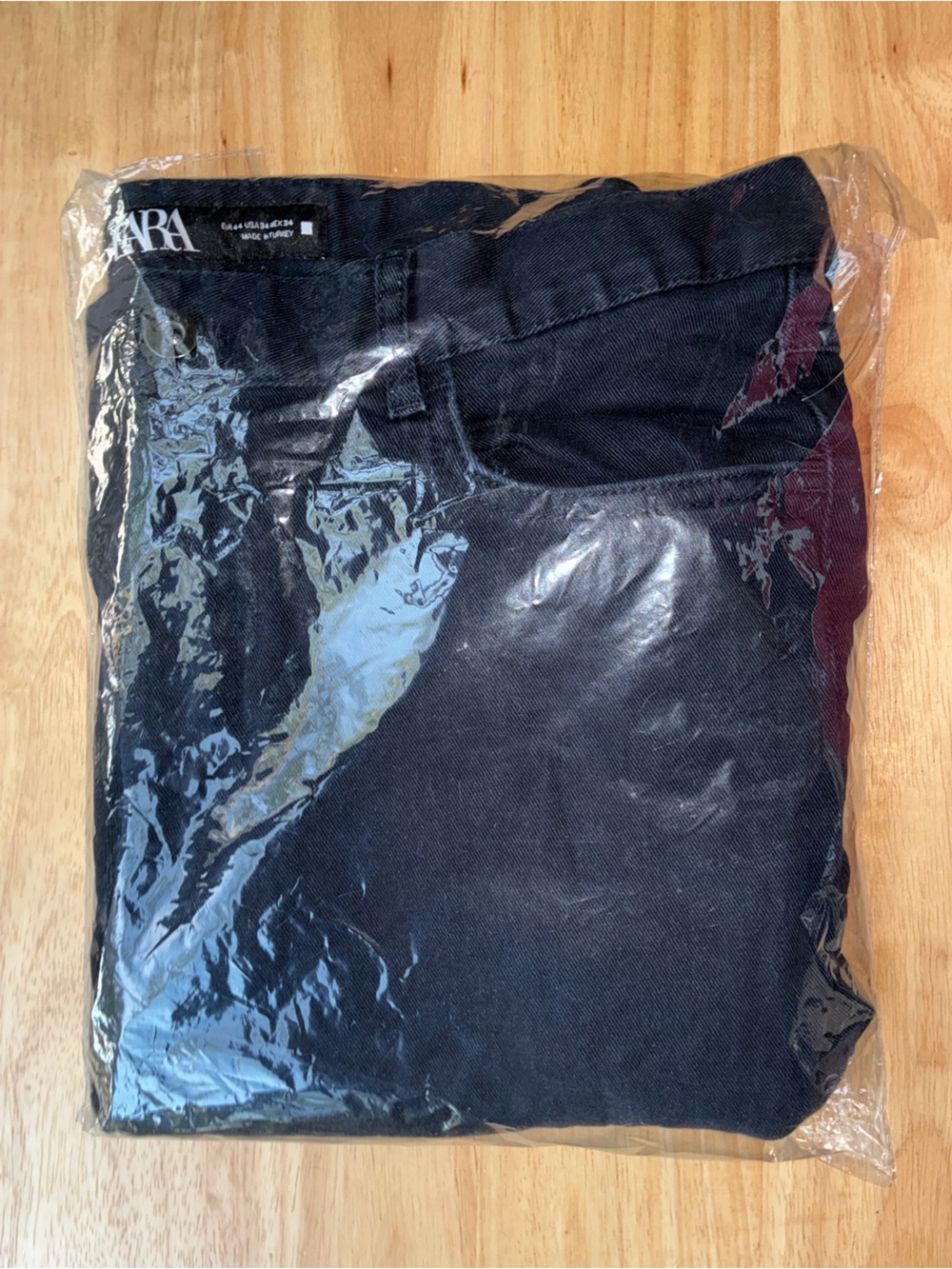 Zara Man Navy Blue Stretch Chino Pants Size 34 (EUR 44)